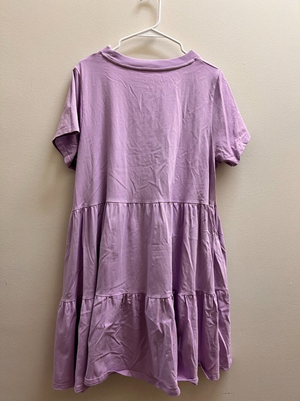 Shiny By Nature Lavender Tiered Babydoll Dress 2XL Cotton - Picture 2 of 3